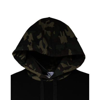 Dolce & Gabbana Black Camouflage Hooded Sweatshirt Sweater Dolce & Gabbana