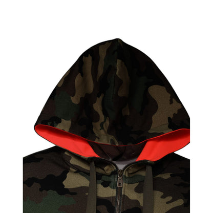 Dolce & Gabbana Multicolor Camouflage Hooded Men Sweatshirt Sweater Dolce & Gabbana