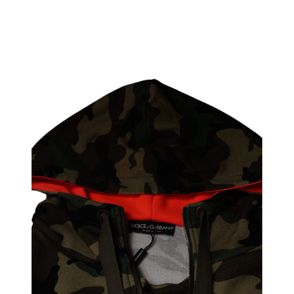 Dolce & Gabbana Multicolor Camouflage Hooded Men Sweatshirt Sweater Dolce & Gabbana