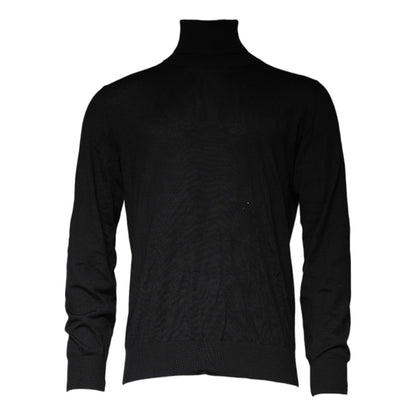Dolce & Gabbana Black Long Sleeve Turtleneck Men Pullover Sweater Dolce & Gabbana
