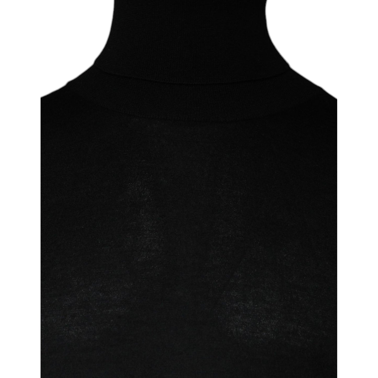 Dolce & Gabbana Black Long Sleeve Turtleneck Men Pullover Sweater Dolce & Gabbana