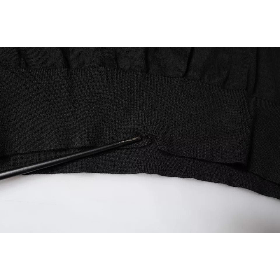 Dolce & Gabbana Black Long Sleeve Turtleneck Men Pullover Sweater Dolce & Gabbana