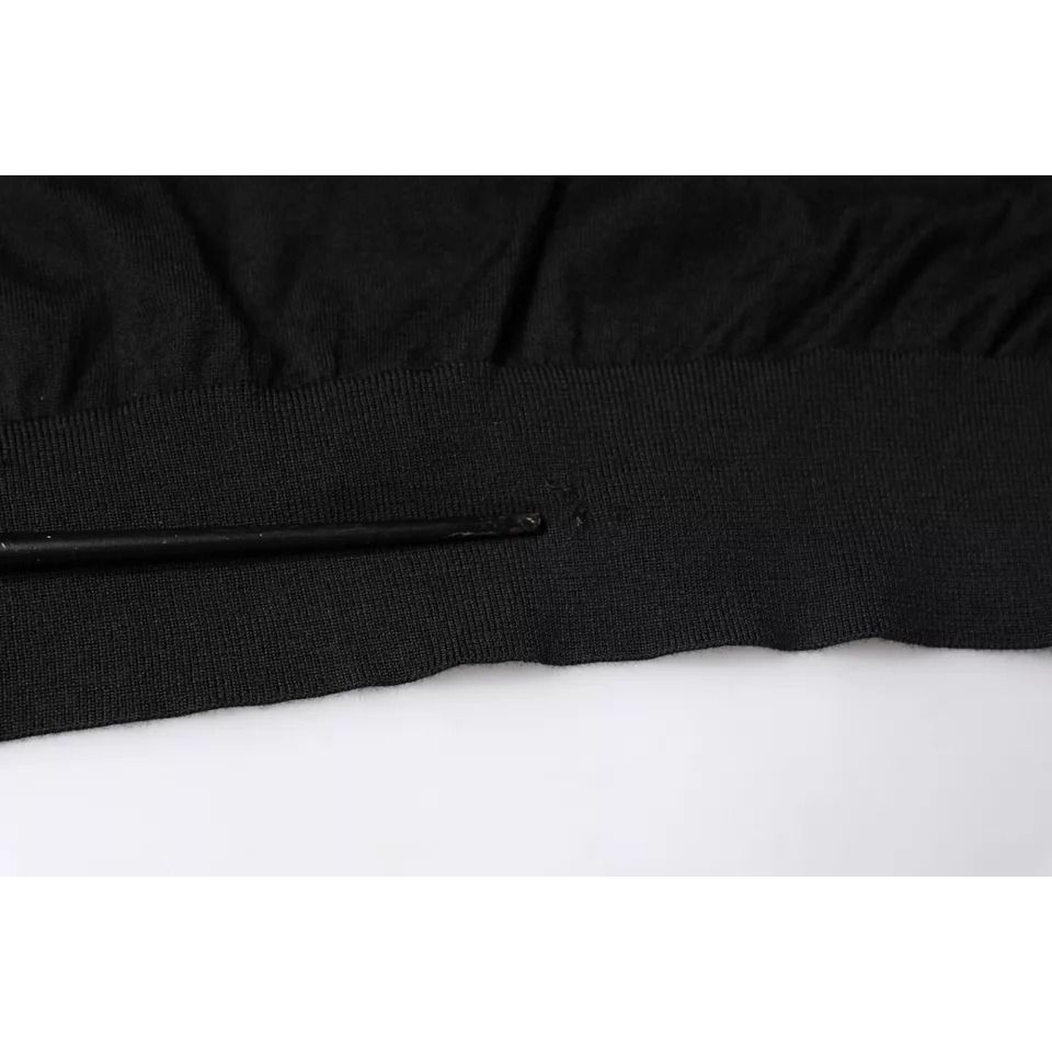 Dolce & Gabbana Black Long Sleeve Turtleneck Men Pullover Sweater Dolce & Gabbana