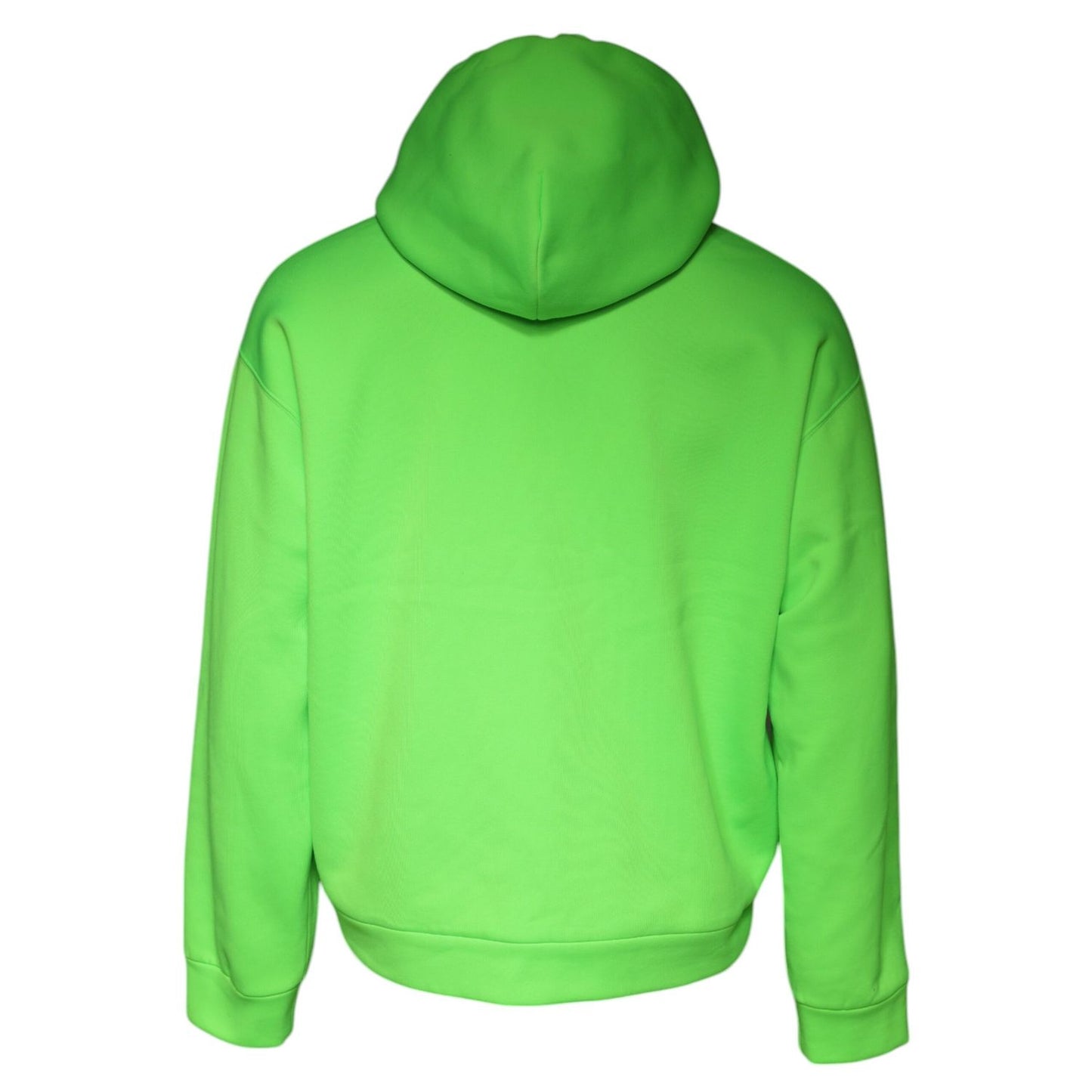 Dolce & Gabbana Green Logo Hooded Pullover Men Sweatshirt Sweater Dolce & Gabbana