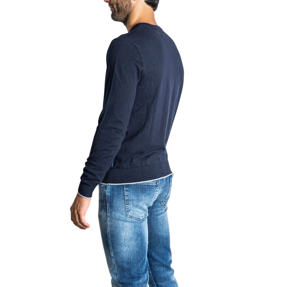 Armani Exchange Blue Cotton Sweatshirt Armani Exchange