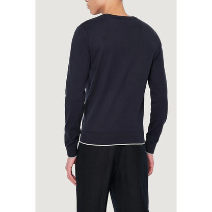 Armani Exchange Blue Cotton Sweatshirt Armani Exchange