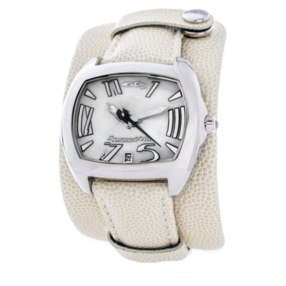 Chronotech Beige Leather Watch