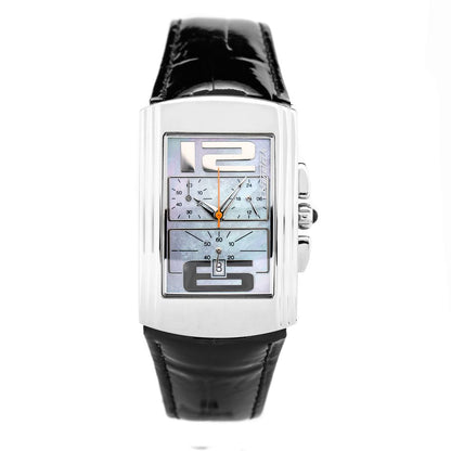 Chronotech Black Leather Dress Watch Chronotech