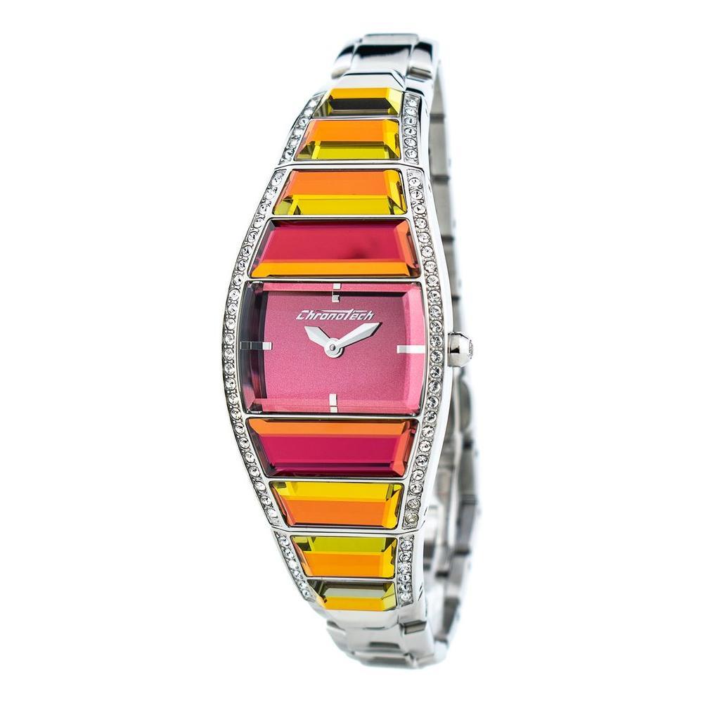 Chronotech Silver Stainless Steel Dress Watch