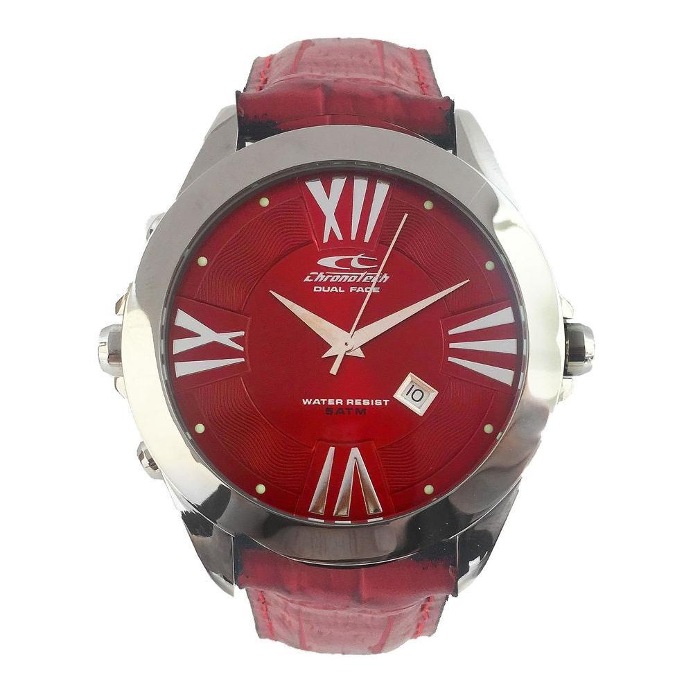 Chronotech Black Leather Watch CHCT7636L02AC