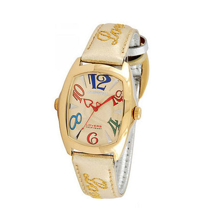 Chronotech Gold Leather Dress Watch Chronotech