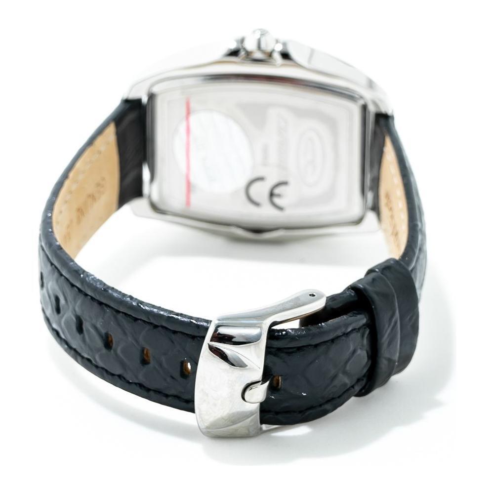 Chronotech Black Leather Dress Watch
