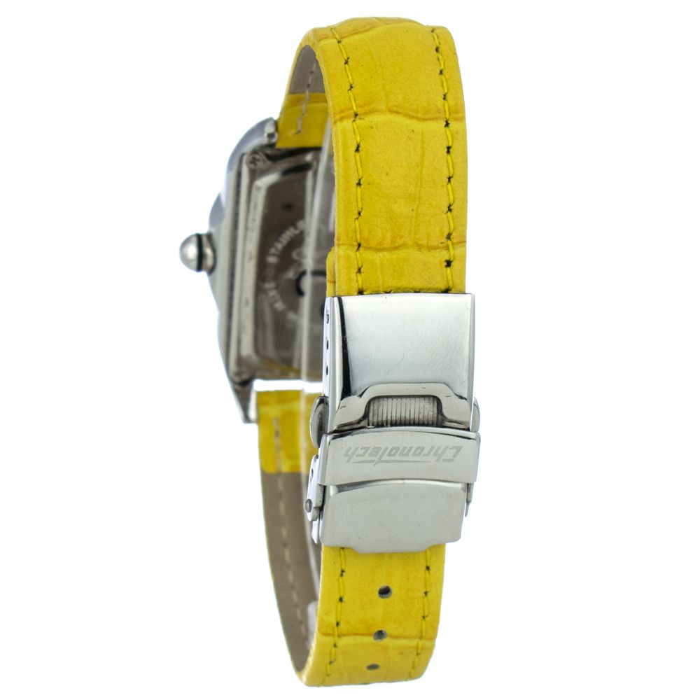 Chronotech Yellow Leather Dress Watch