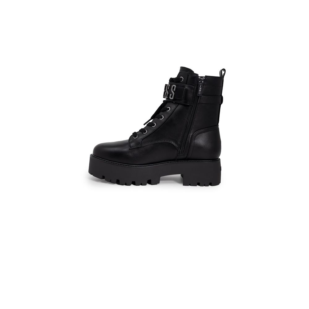 Guess Black Polyethylene Lace-Up Boots