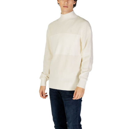 Calvin Klein Jeans Cream Cotton Sweatshirt Calvin Klein Jeans