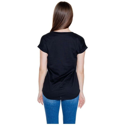 Vila Clothes Black Cotton T-Shirt VI-14606400009-IT38|XS