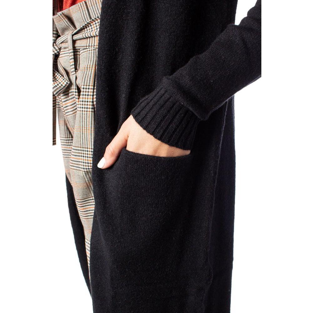 Vila Clothes Black Viscose Cardigan VI-2809200009-IT42|M