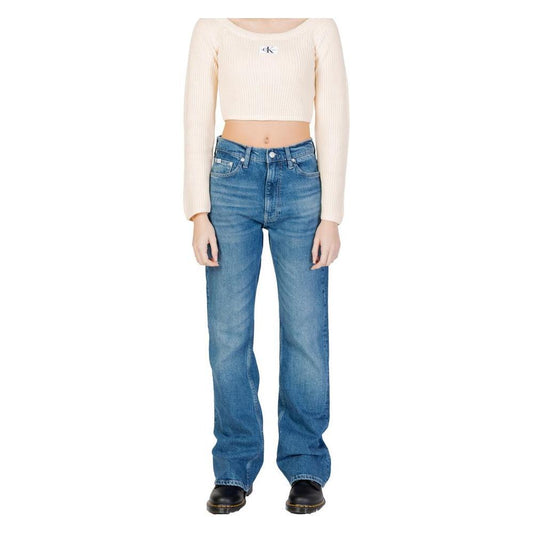 Calvin Klein Jeans Blue Cotton Mom Jean CA-13196100176-W32 | L32