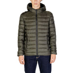 Gianni Lupo Green Polyamide Jackets & Coat for men, Fall/Winter collection, 100% polyamide puffer jacket with hood.
