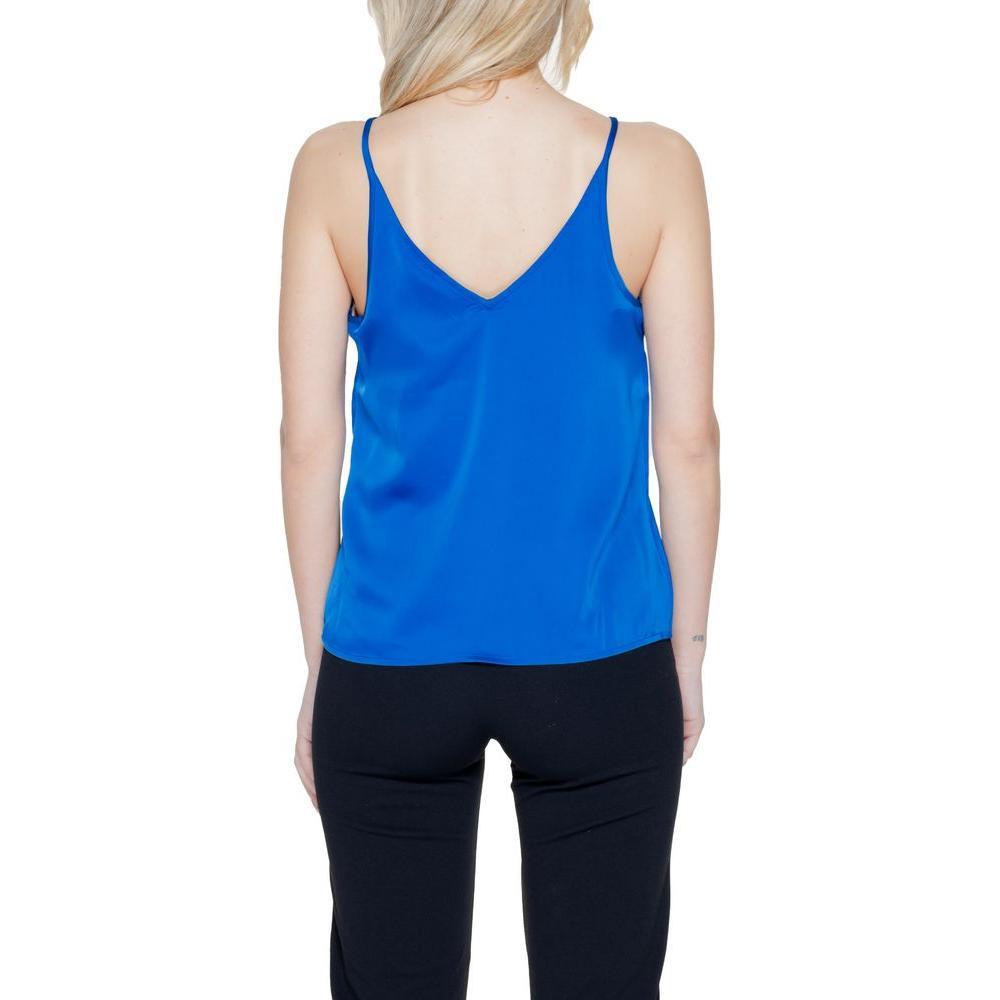 Vila Clothes Blue Polyester Top VI-14220100126-IT38|XS
