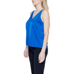 Vila Clothes Blue Polyester Top VI-14220100126-IT38|XS