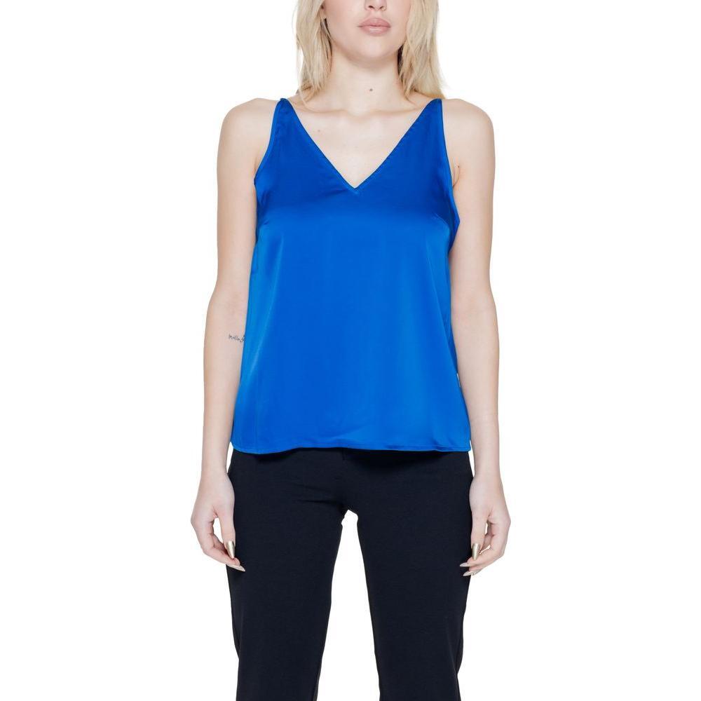 Vila Clothes Blue Polyester Top VI-14220100126-IT38|XS