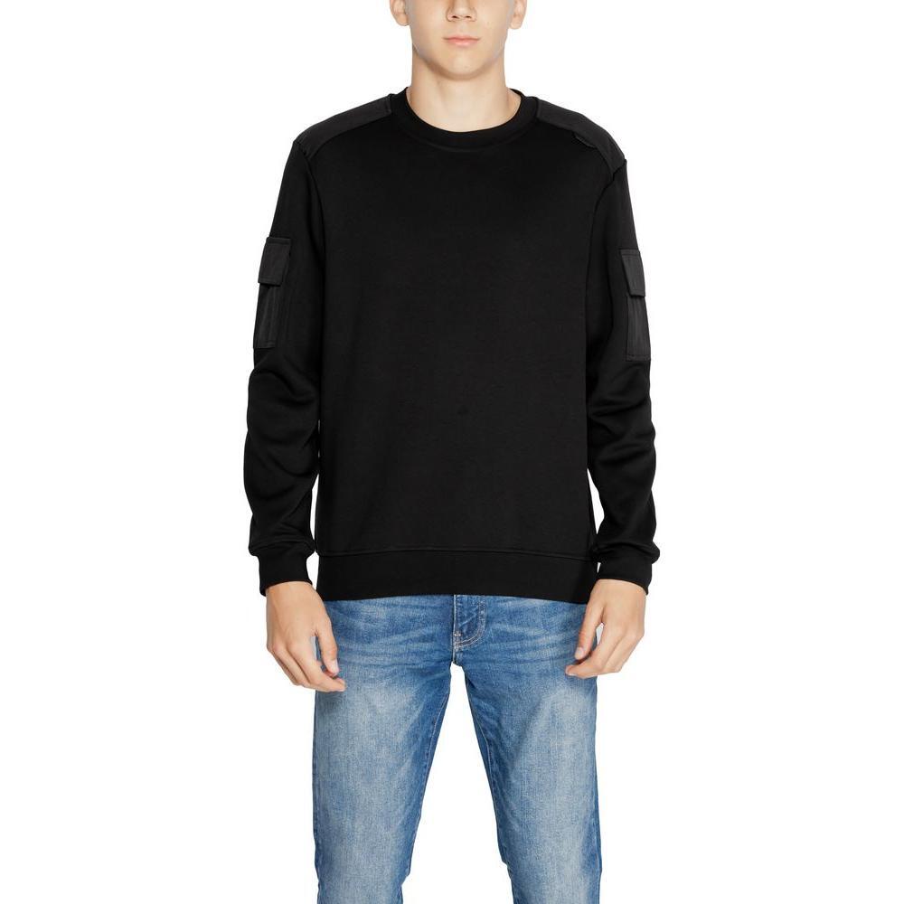 Antony Morato Black Cotton Sweatshirt AN-14635300009-IT44 | S