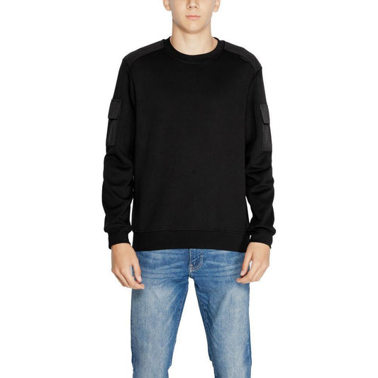 Antony Morato Black Cotton Sweatshirt AN-14635300009-IT44 | S