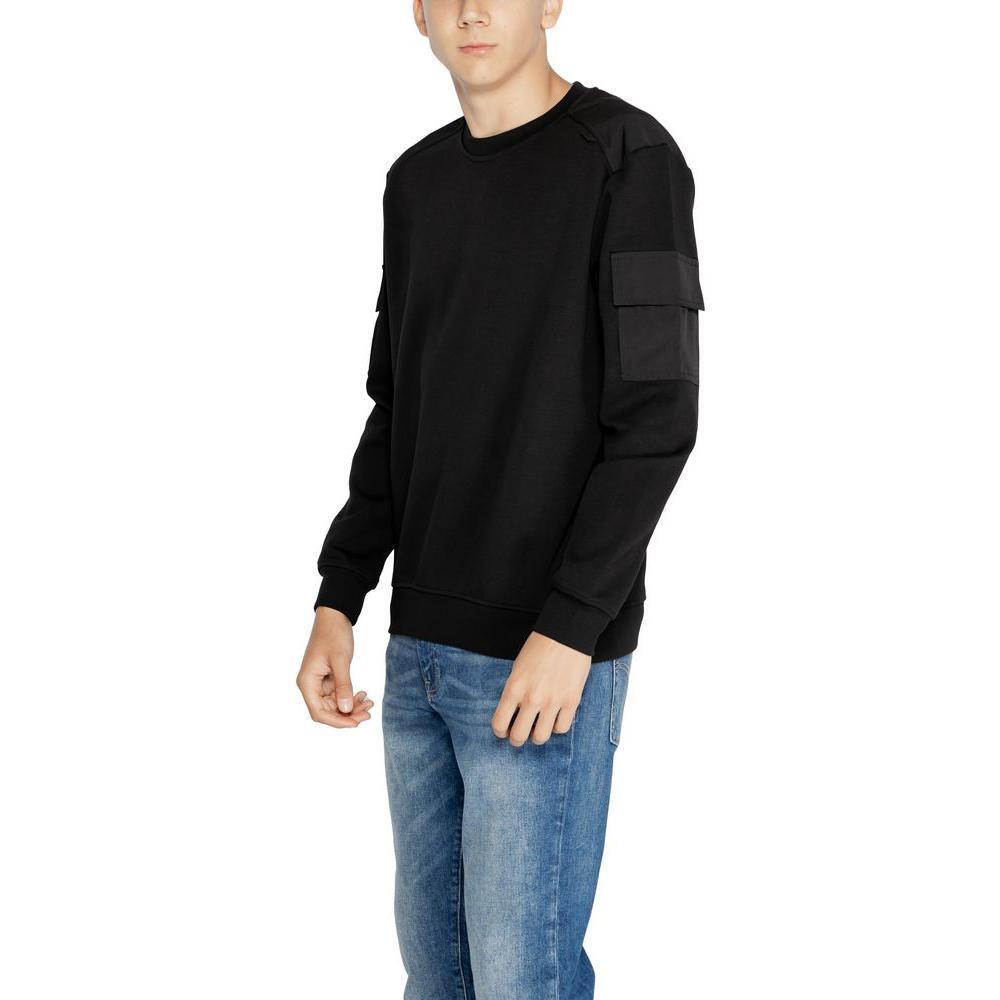Antony Morato Black Cotton Sweatshirt AN-14635300009-IT44 | S