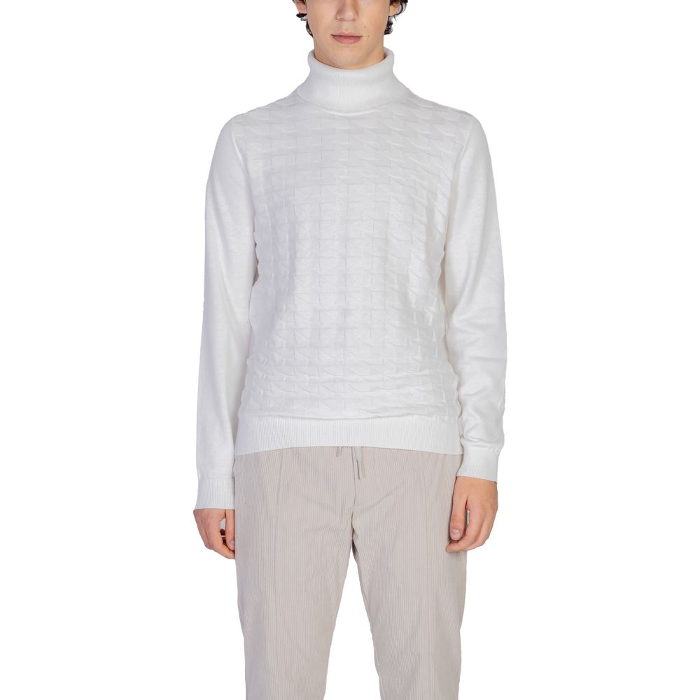 Antony Morato White Cotton Turtleneck Antony Morato