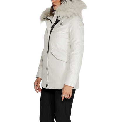 Blauer White Polyester Parka Blauer