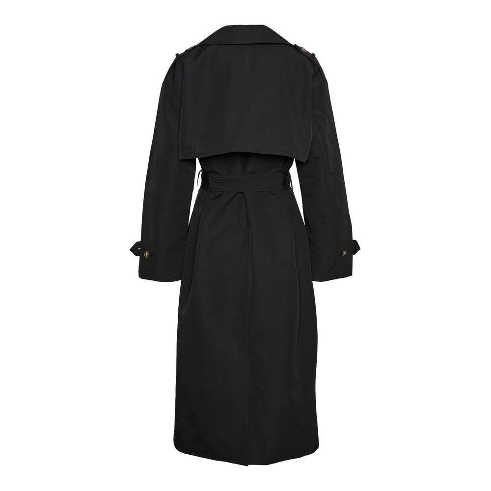 Vero Moda Black Polyester Trench Coat VE-14882800009-IT40|S