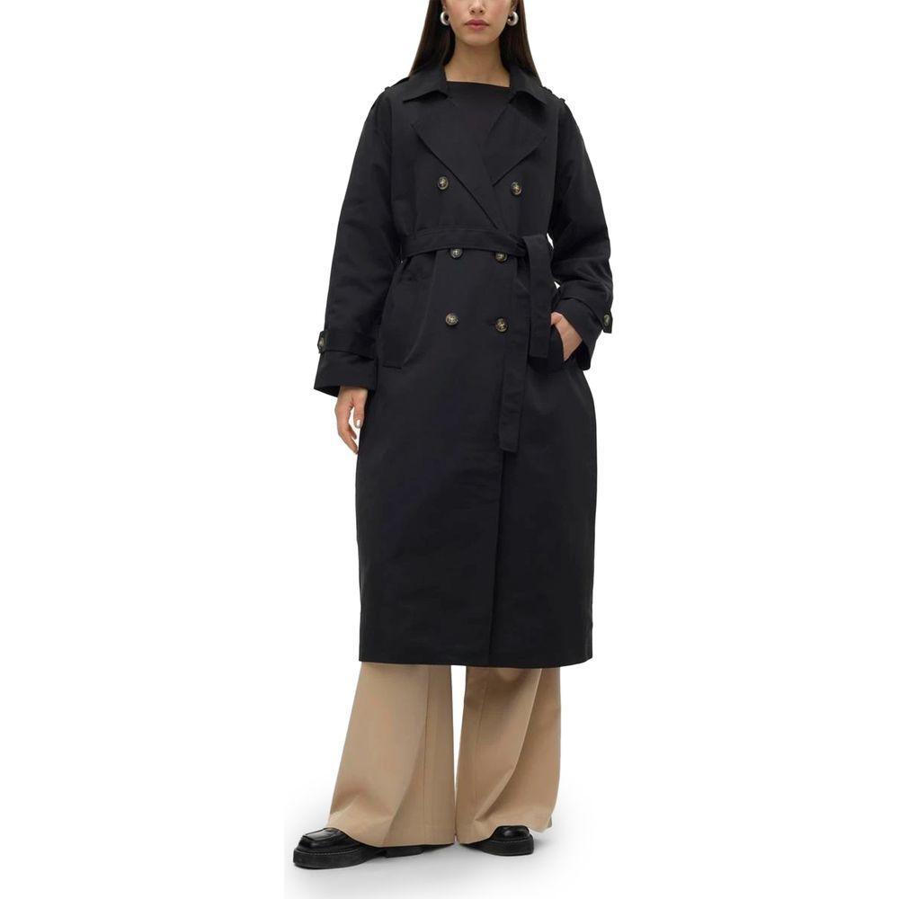 Vero Moda Black Polyester Trench Coat VE-14882800009-IT40|S