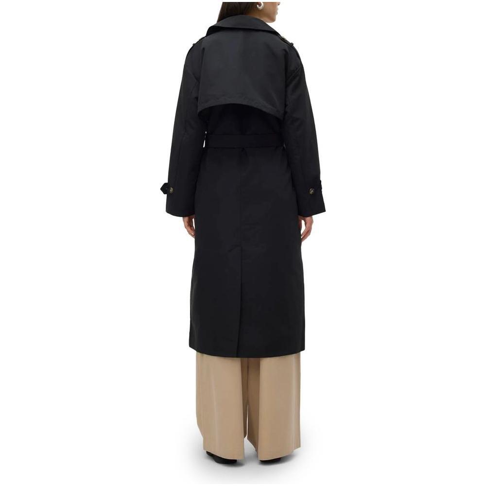 Vero Moda Black Polyester Trench Coat VE-14882800009-IT40|S