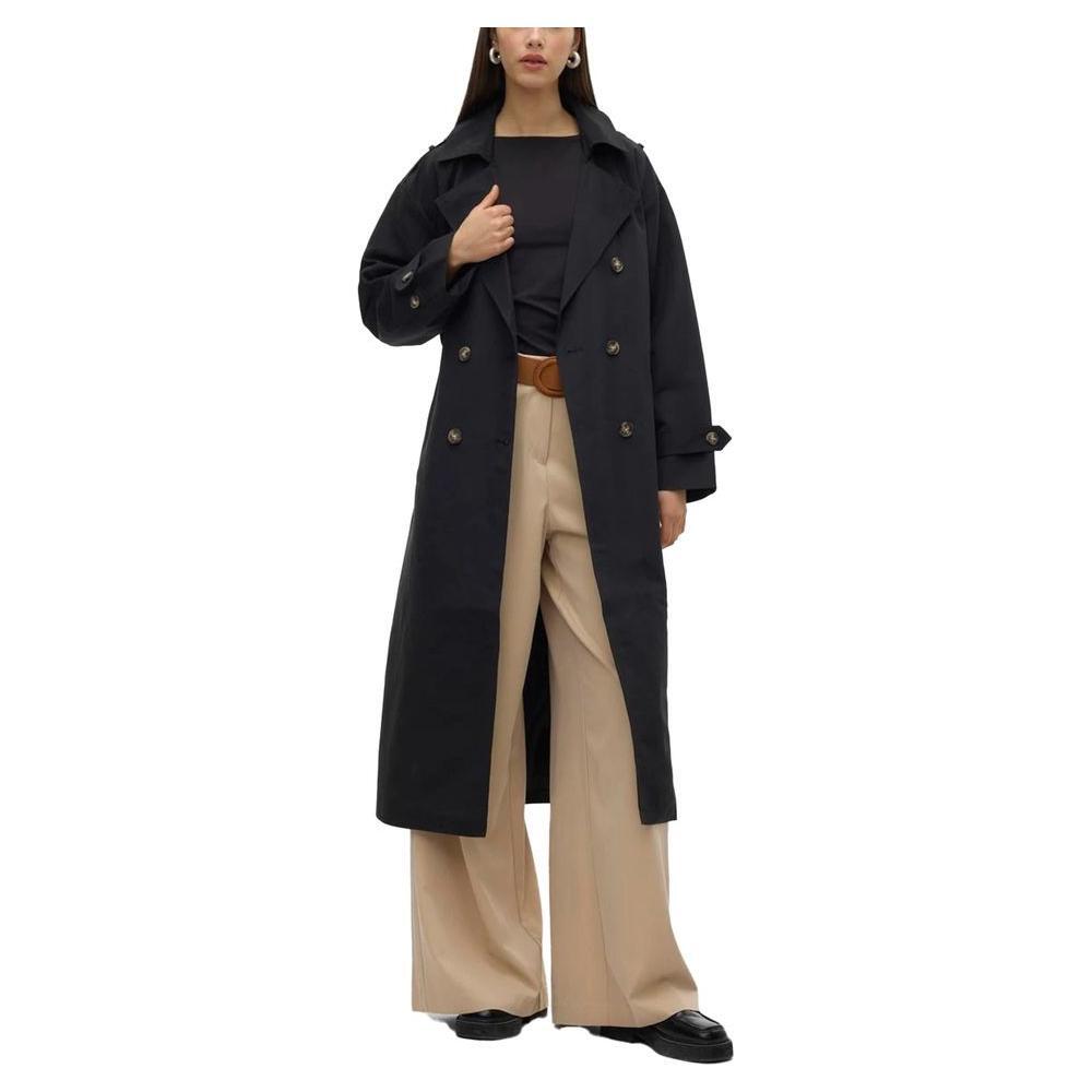 Vero Moda Black Polyester Trench Coat VE-14882800009-IT40|S