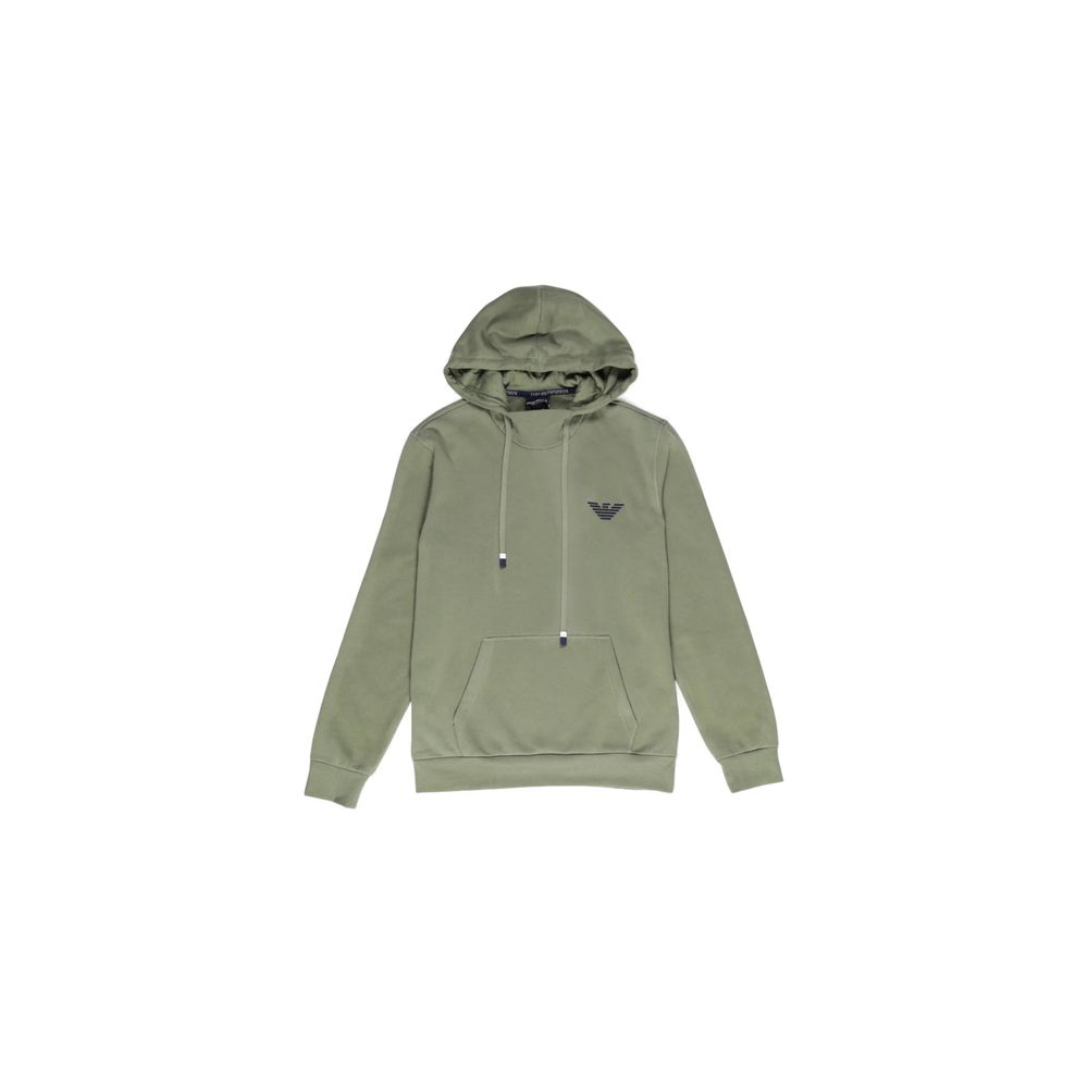 Emporio Armani Underwear Green Cotton Hoodie Emporio Armani Underwear