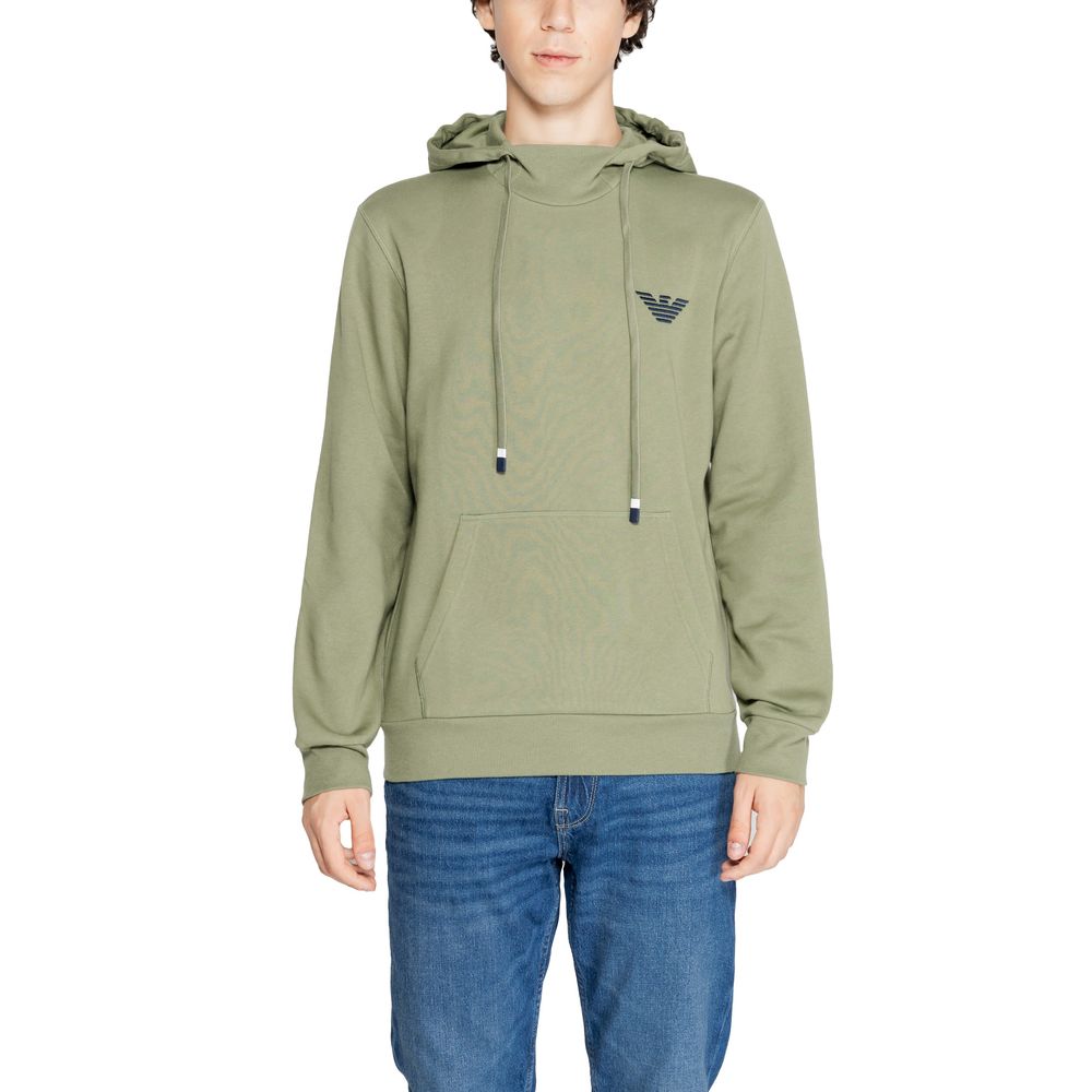 Emporio Armani Underwear Green Cotton Hoodie Emporio Armani Underwear