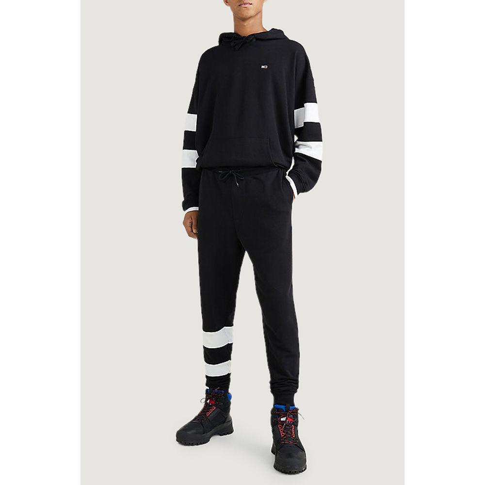 Tommy Hilfiger Jeans Black Cotton Joggers Workout Pant TO-10187100009-IT42 | XS