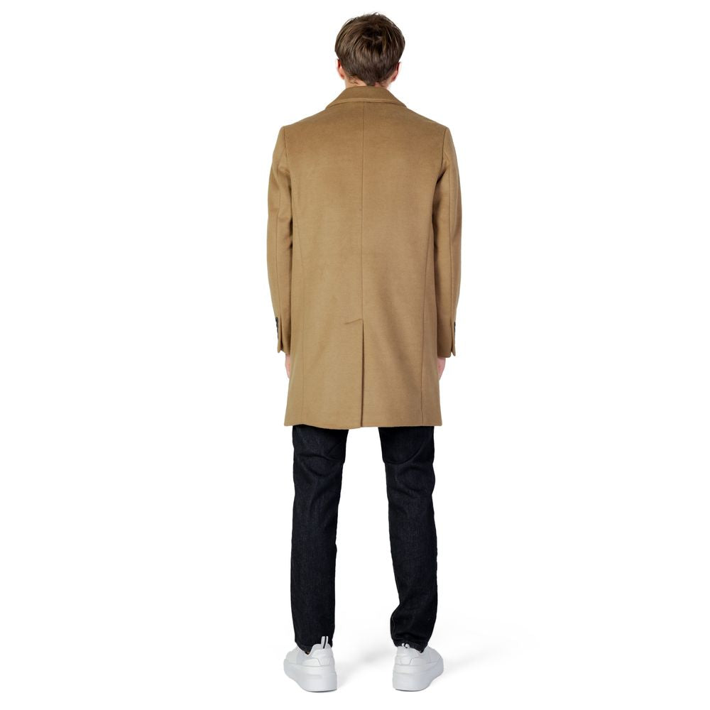 Antony Morato Beige Polyester Coat Antony Morato