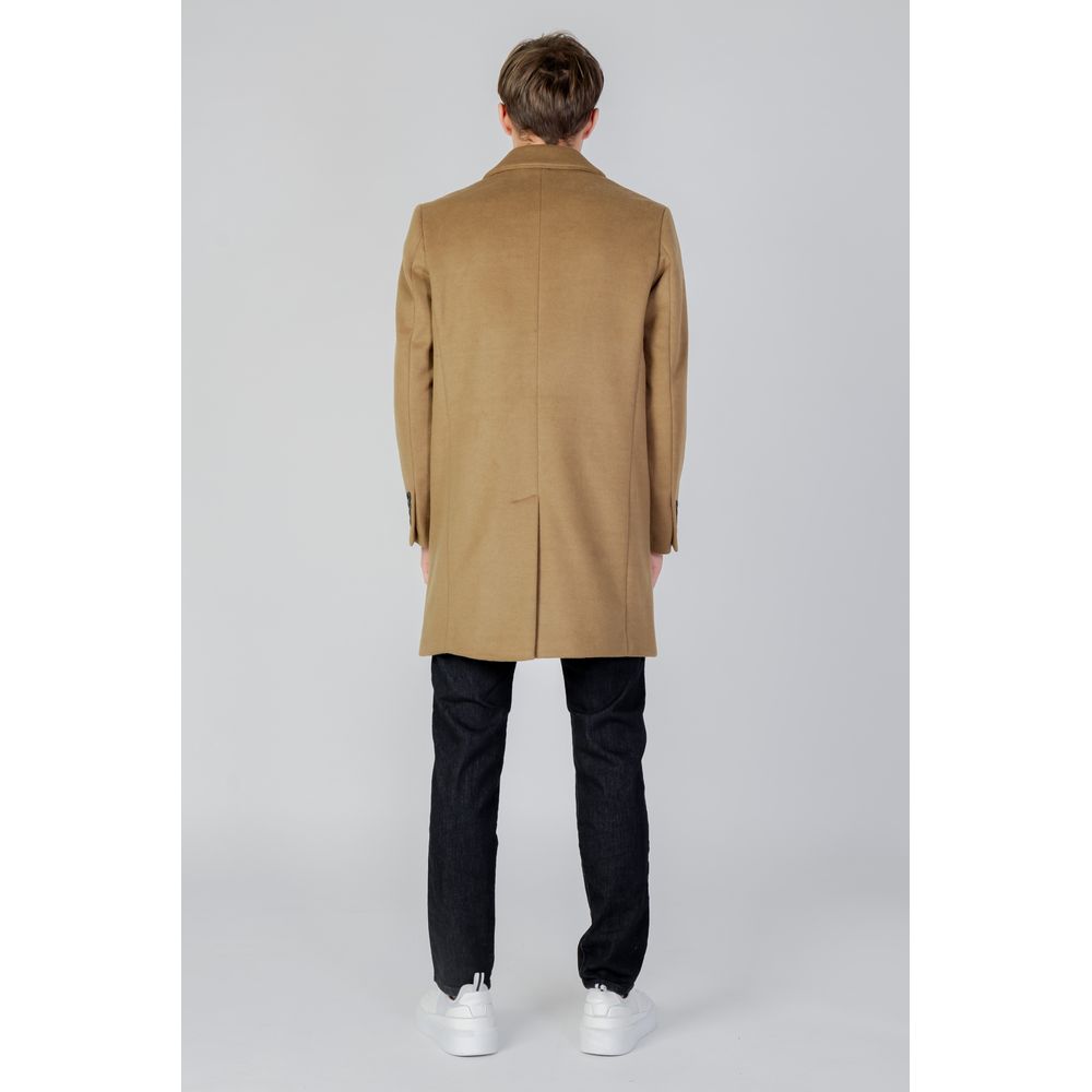 Antony Morato Beige Polyester Coat Antony Morato