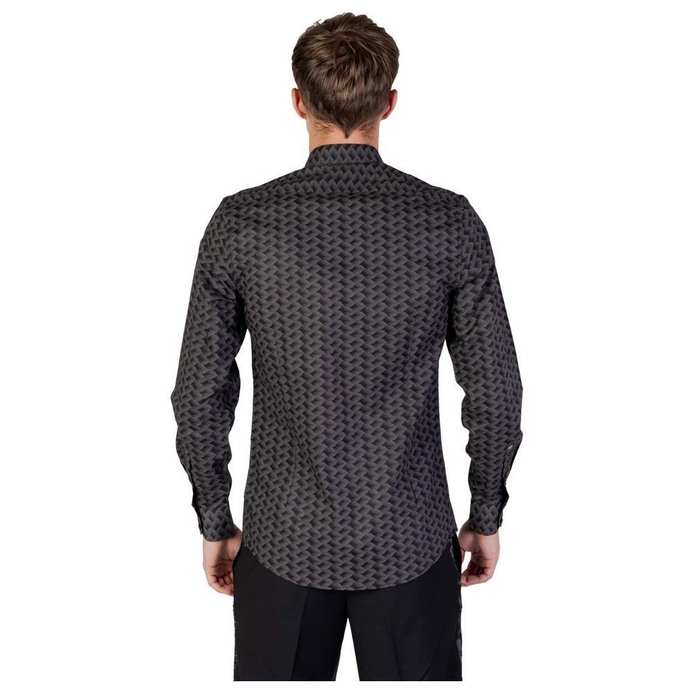 Antony Morato Gray Cotton Pattern Shirt