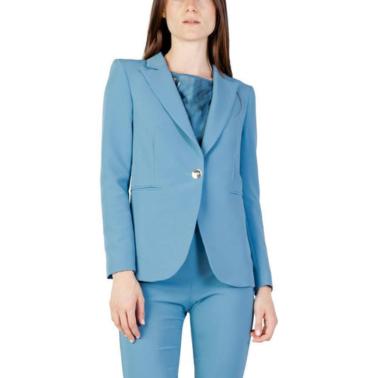 Rinascimento Turquoise Polyester Blazer RI-12022500679-XL