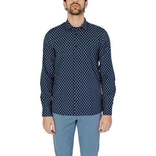 Antony Morato Blue Viscose Shirt AN-13369100010-IT46 | S