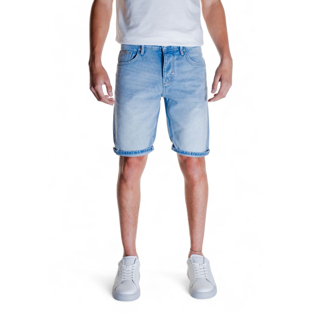 Antony Morato Light Blue Cotton Bermuda Shorts Antony Morato
