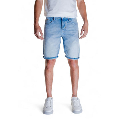 Antony Morato Light Blue Cotton Bermuda Shorts Antony Morato