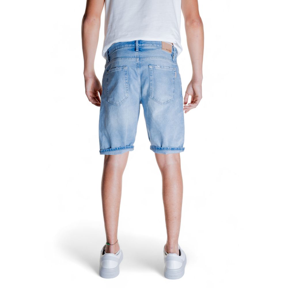 Antony Morato Light Blue Cotton Bermuda Shorts Antony Morato