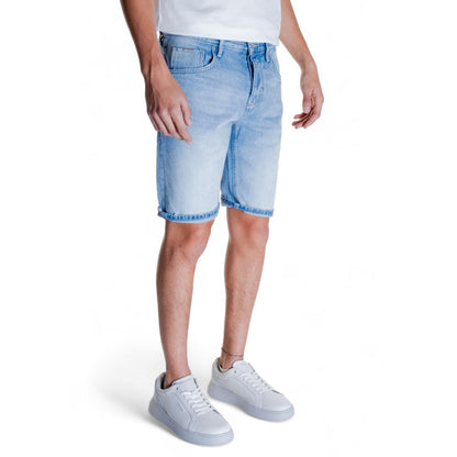 Antony Morato Light Blue Cotton Bermuda Shorts Antony Morato