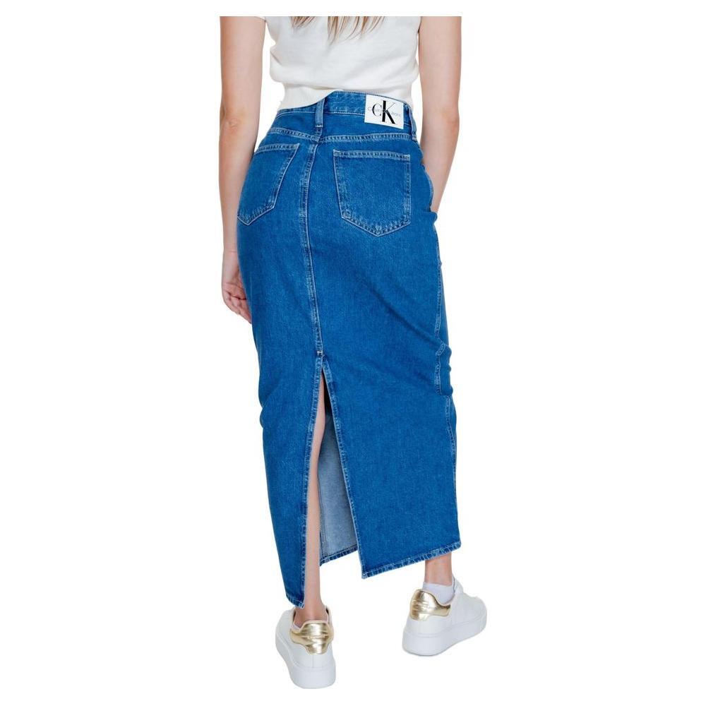 Calvin Klein Jeans Blue Cotton Skirt CA-14564900176-W27