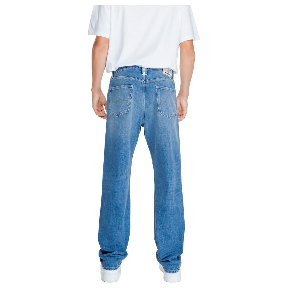 Replay Blue Cotton Relaxed Fit Jean