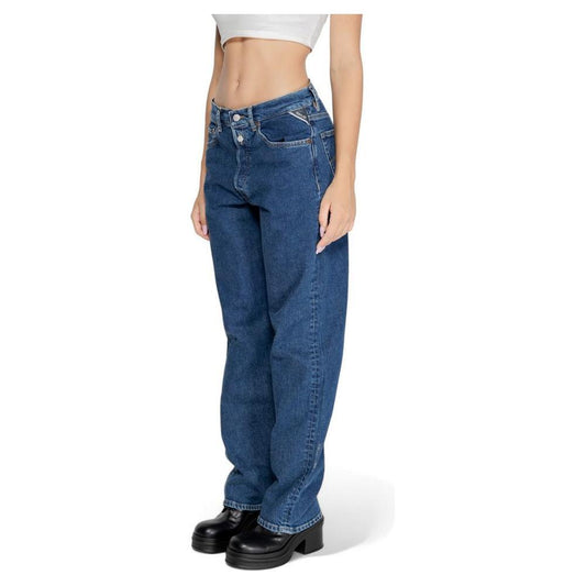 Replay Blue Cotton Mom Jean RE-14826500348-W27 | L32
